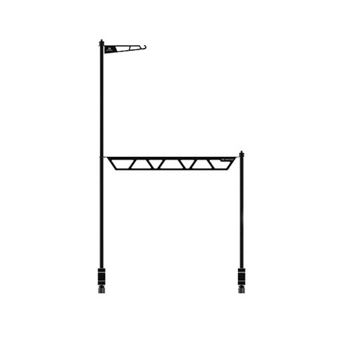 LIFECODE 蛋捲桌專用單層置物架含迷你燈架
