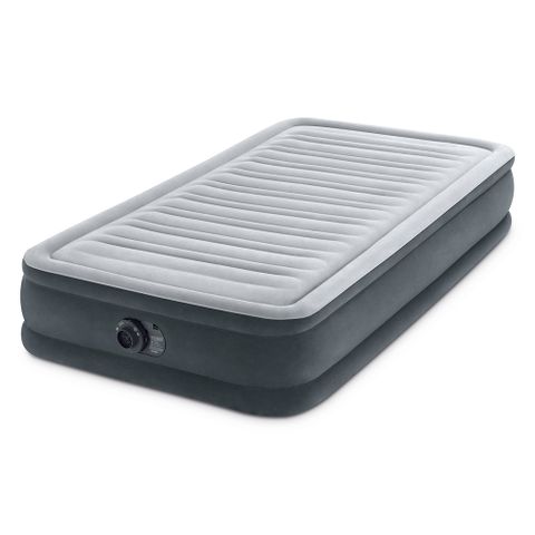 INTEX 豪華型橫條內建電動幫浦充氣床-單人99cm(67765)