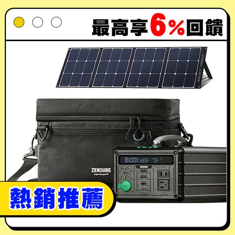 Zendure 1000W 小坦克戶外行動電源站+戶外收納包+太陽能板