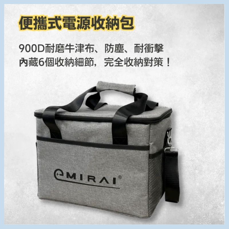 便攜式電源收納包900D耐磨牛津布、防塵、耐衝擊內藏6個收納細節,完全收納對策!