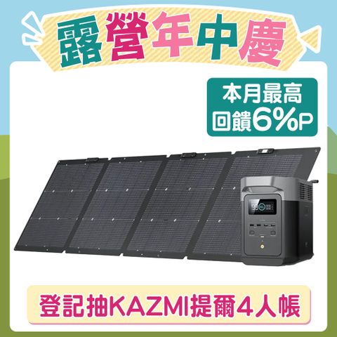 ECOFLOW DELTA 2 儲能電源+220W太陽能板