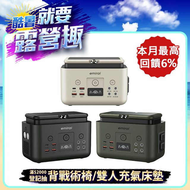 儲能小瓦力 [ 290W/200Wh/62500mAh ] 手掌大的儲能電站EMR310