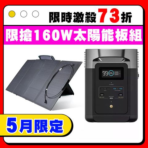ECOFLOW DELTA 2 儲能電源+160W太陽能板