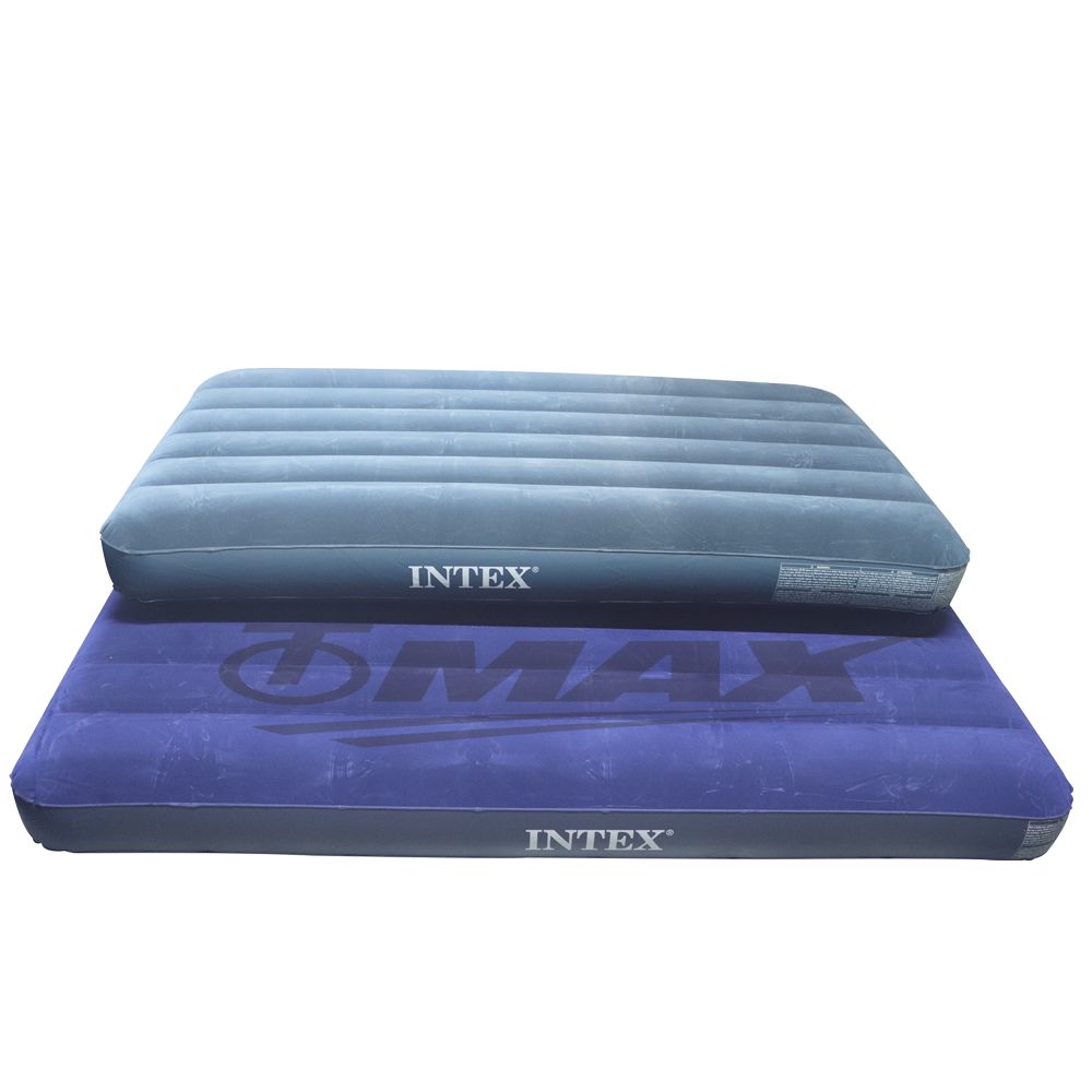 INTEX 標準雙人-新一代線拉纖維充氣床墊+插電式兩用打氣機(平輸品)