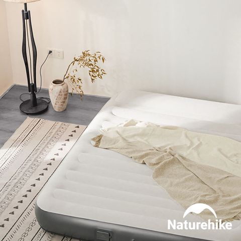 Naturehike 辰景植絨帶枕充氣床墊25cm 內置打氣機 單人 WS040