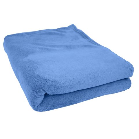 Yenzch 車上/露營防風保暖毛毯 150x90cm 寶藍色 RM-90008-3 台灣製