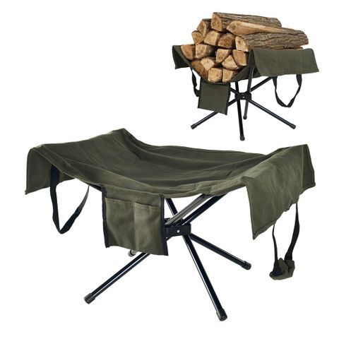 【韓國CLS】超堅固鋁合金木柴收納架/柴火架/焚火/露營/野炊