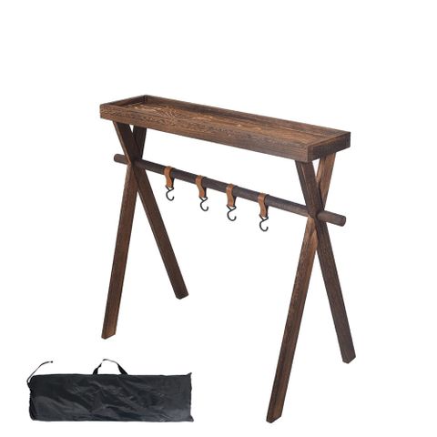 【韓國CLS】實木三角置物架 贈收納袋/掛架/曬物/露營/野炊/登山