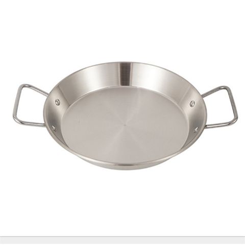 【韓國CLS】戶外野營不鏽鋼雙耳平底鍋 25cm/海鮮燉飯鍋/露營/野餐