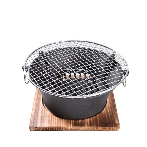 【韓國CLS】頂級鑄鐵燒烤爐 含托盤 烤網/烤肉爐/鑄鐵爐/不鏽鋼/烤肉/野炊(加大款)