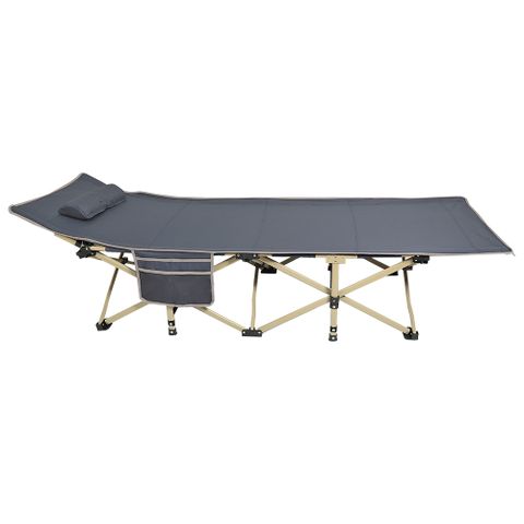 加固單人折疊床-灰/午休床/簡易床/午憩/睡椅/躺椅/行軍床