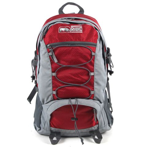 《大置物空間，內有夾層袋設計》犀牛 RHINO Sherpa Plus 35公升背包-深紅