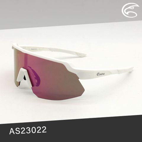ADISI 偏光太陽眼鏡 AS23022 / 霧白框 (茶色片)+粉紅REVO鍍膜