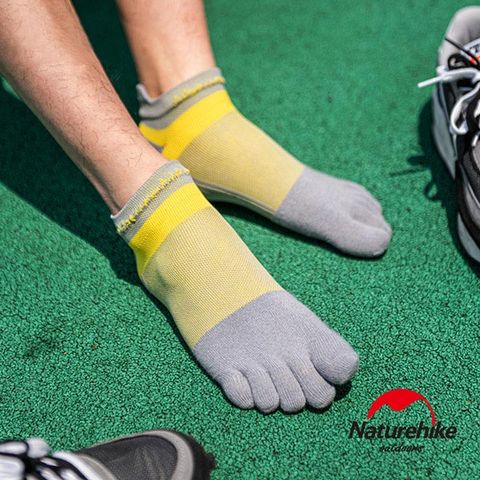 Naturehike 暖笙coolmax快乾排汗運動機能五指襪 短踝襪 黑色 M