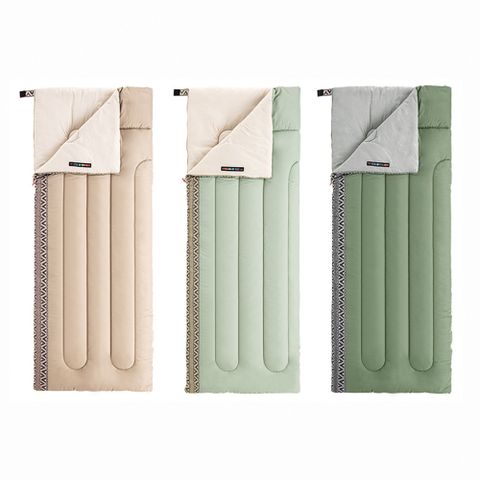 Naturehike L150質感圖騰透氣可機洗信封睡袋 標準款 2入組
