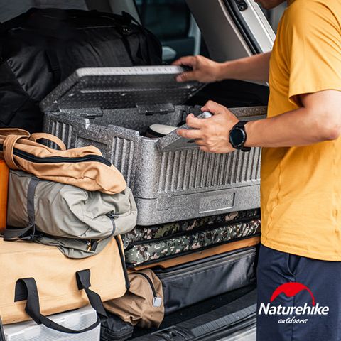 Naturehike 淩沫戶外露營輕量可折疊多功能保溫箱 保冷箱 40L 灰色