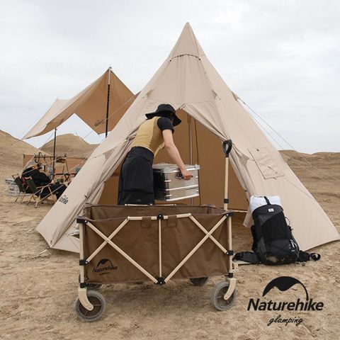 Naturehike TC02多用途大容量四向摺疊露營便攜置物手推車 裝備車