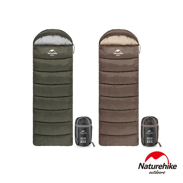 Naturehike  U250全開式保暖睡袋 咖啡 MSD07