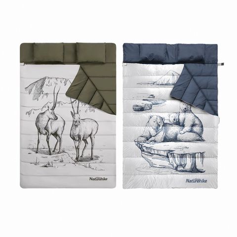 Naturehike 四季通用加大加厚雙人帶枕睡袋 MSD06