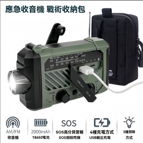 網源國際 防災收音機 手搖式收音機 戶外太陽能手搖發電 USB蓄電 應急照明 防災預警