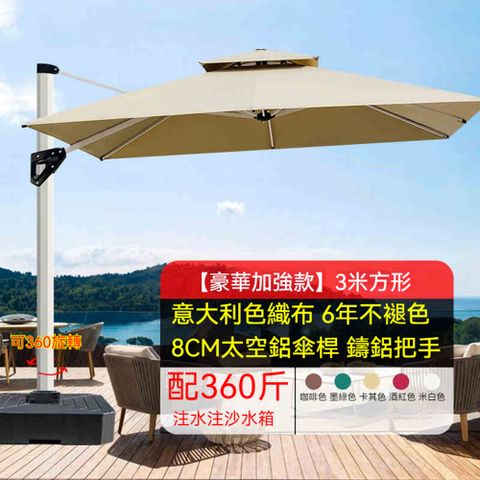 戶外遮陽傘庭院傘露天陽台別墅花園大太陽傘棚商用室外擺攤羅馬傘