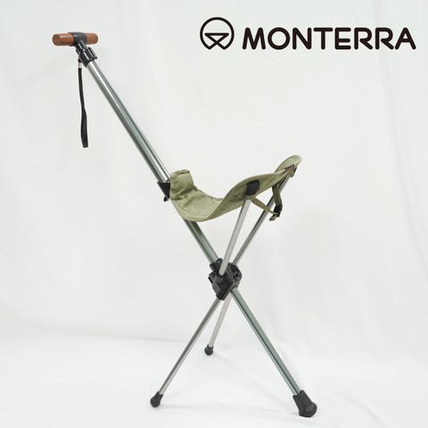 monterra Saddle I-3 輕量鞍型折疊騎馬椅 橄欖綠