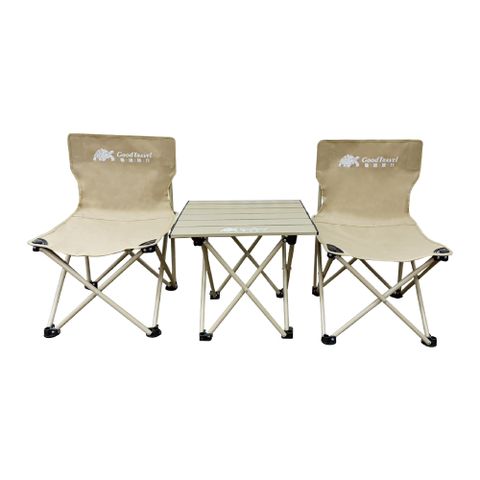 【GoodTravel龜速旅行】露營輕便攜帶收納桌+折疊椅2張