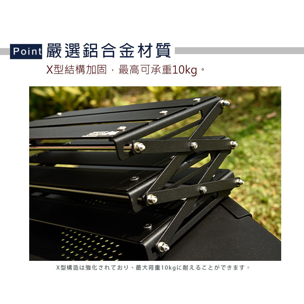 Truly House 戶外桌面摺疊置物架 贈收納袋/收納架/展示架營/露營/戶外/野炊/置物架/摺疊架