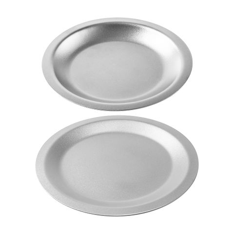 Keith 鎧斯鈦圓形餐盤 (20cm/18.5cm).鈦餐盤點心盤 圓形平底淺盤 戶外露營碟盤 深盤純鈦圓盤 居家餐具