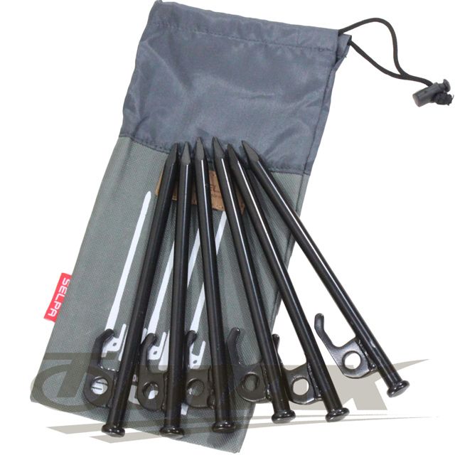 OMAX 露營營釘-30cm-8入+專用30cm收納袋