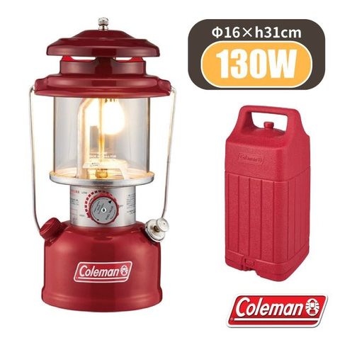 Coleman 經典單燈蕊氣化燈(130W).汽化燈.露營燈/附手提燈盒.適野營.釣魚/ CM-24001