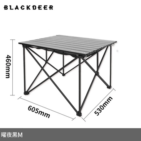 【黑鹿 BLACKDEER】鋁合金蛋捲桌-曜夜黑M