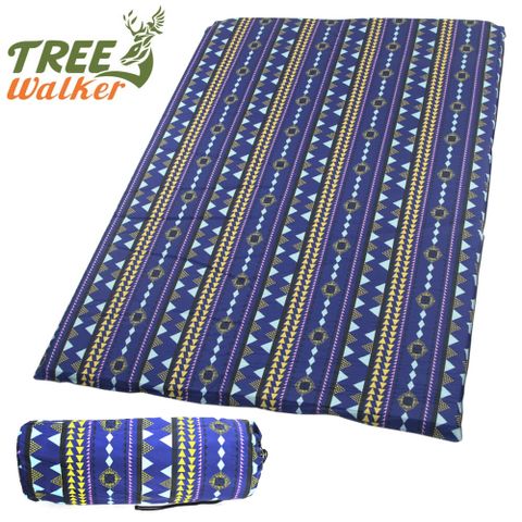 Tree Walker TreeWalker 雙人自動充氣墊-藍色圖騰