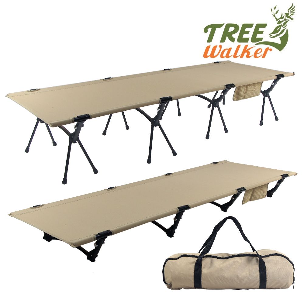 Tree Walker TREEWALKER 超輕鋁合金高低兩用行軍床 - 卡其
