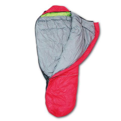 【LMR】木乃伊式防潑水白鴨羽絨睡袋-紅色(特級羽毛充絨量800g適合溫度5度~零下5℃)