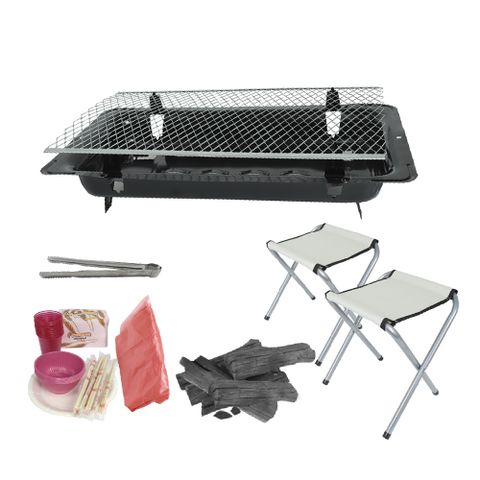 烤肉豪華超值組/燒烤/烤肉爐/烤肉架/烤肉必備/BBQ/餐具