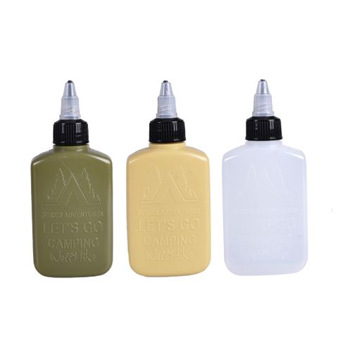 【Truly House】戶外防漏調味瓶 超值三入組/戰術油瓶/調味瓶/醬油瓶(三色各一)