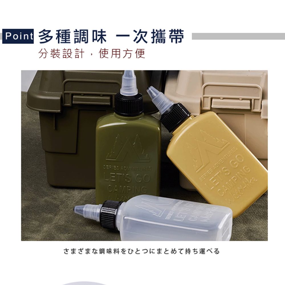 Truly House 戶外防漏調味瓶 超值三入組/戰術油瓶/調味瓶/醬油瓶(三色各一)