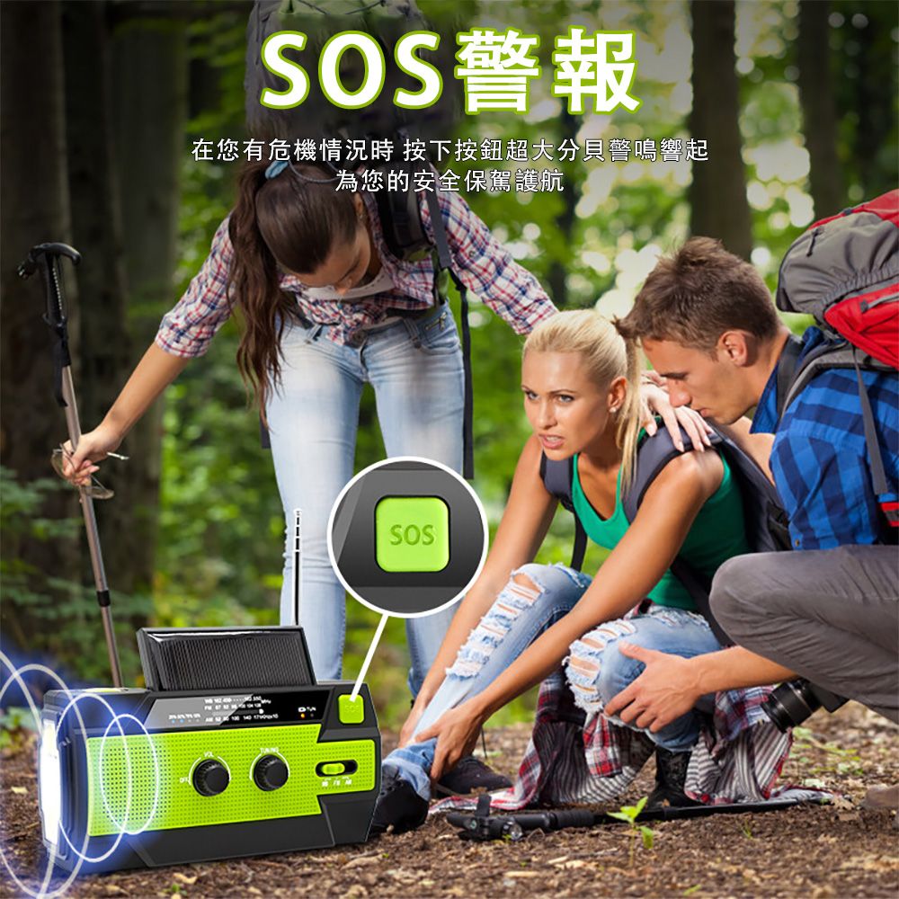 SOS警報在您有危機情況時 按下按鈕超大分貝警鳴響起為您的安全保駕護航SOS