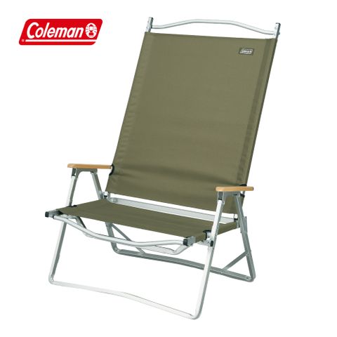 【Coleman】寬版摺疊高背椅 / 綠橄欖 / CM-38846M000