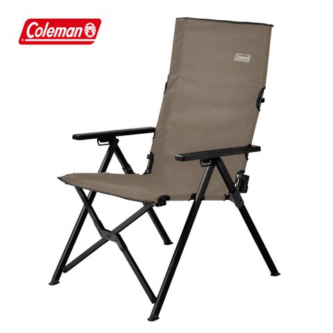 【Coleman】LAY躺椅 / 灰棕 / CM-90859(露營椅 大川椅 折疊椅)