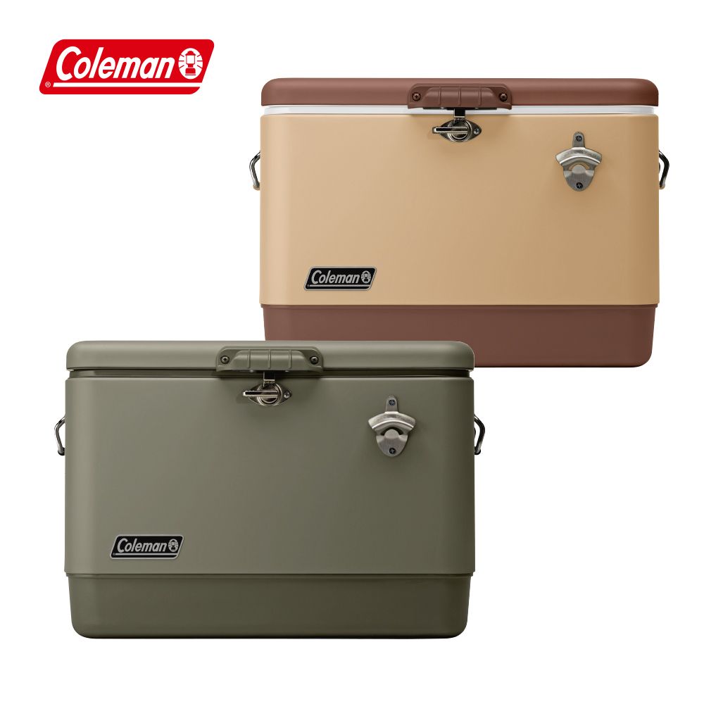 Coleman 51L經典鋼甲冰箱(保冷冰桶 保冰桶 露營冰桶)