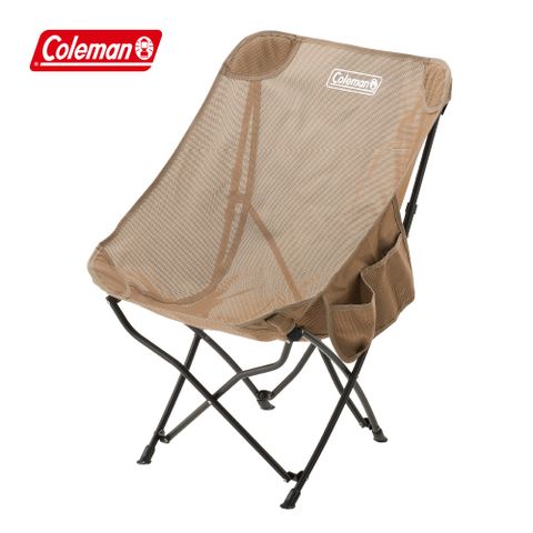 【Coleman】NEXT網布療癒椅 / 卡其 / CM-06794(露營椅 折疊椅 休閒椅 月亮椅)2024新品上市