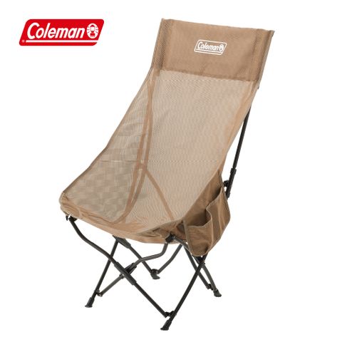 【Coleman】NEXT網布高背療癒椅 / 卡其 / CM-06796(露營椅 折疊椅 休閒椅 月亮椅)2024新品上市