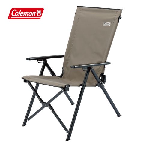 【Coleman】LAY MAX躺椅 / 灰咖啡 / CM-05814(露營椅 大川椅 高背椅 躺椅 摺疊椅)2024新品上市