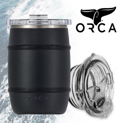 ORCA 美國ORCA殺人鯨 木桶曲線威士忌保冰杯-12oz(355ml) - 黑色