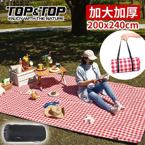 【韓國TOP&amp;TOP】加大繽紛野餐墊(200x240cm)露營/地墊/防潮墊