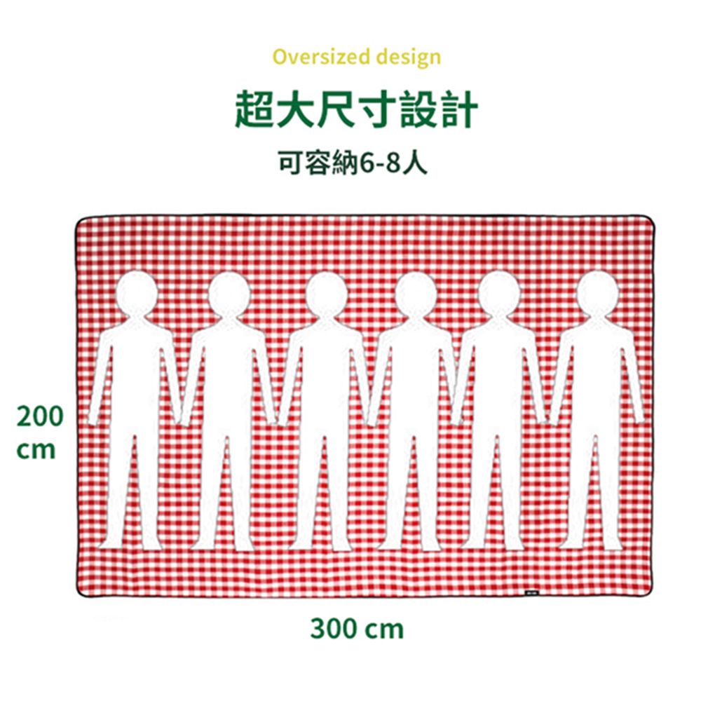 TOP&TOP 【韓國】加大繽紛野餐墊(200x300cm)露營/地墊/防潮墊