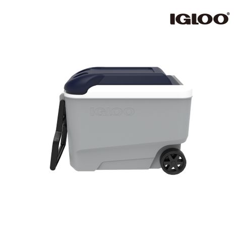 IGLOO MAXCOLD 系列五日鮮 40QT 拉桿冰桶 - 38L 空間可容納 56 瓶 350ml 鋁罐。