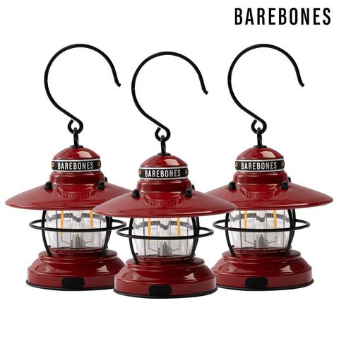 【三入一組】Barebones LIV-277 吊掛營燈組 Edison Mini Lantern / 紅色